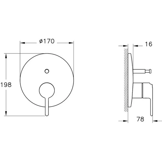 VitrA Origin Classic Integrated Bath Mixer Valve - Chrome - A42895 - Envy Bathrooms Ltd