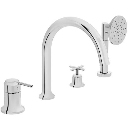 VitrA Origin Classic 4-Hole Bath/Shower Mixer - Chrome - A42900 - Envy Bathrooms Ltd