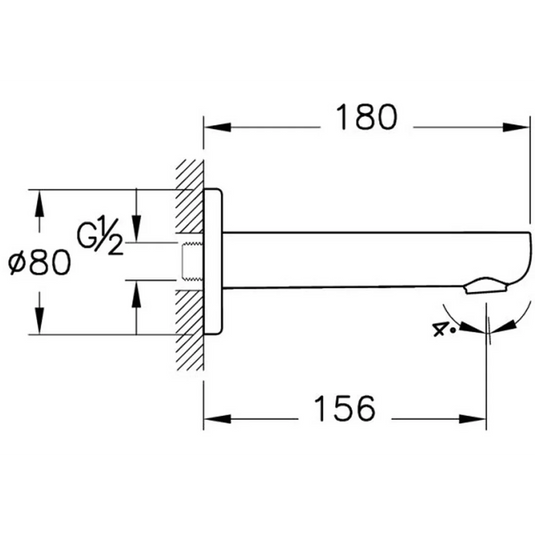 VitrA Root Round Wall Mounted Bath Spout - Soft Copper - A4311129EXP - Envy Bathrooms Ltd