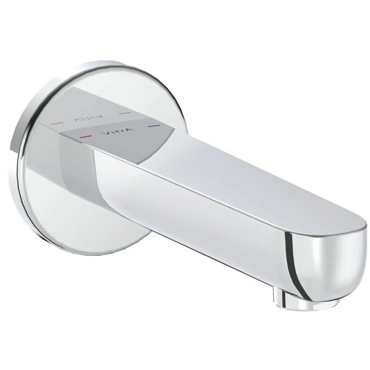 VitrA Root Round Wall Mounted Bath Spout - Chrome - A43111EXP - Envy Bathrooms Ltd