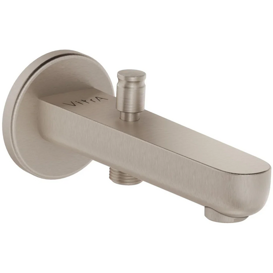 VitrA Root Round Wall Mounted Monohole Bath/Shower Mixer - Brushed Nickel - A4312634EXP - Envy Bathrooms Ltd