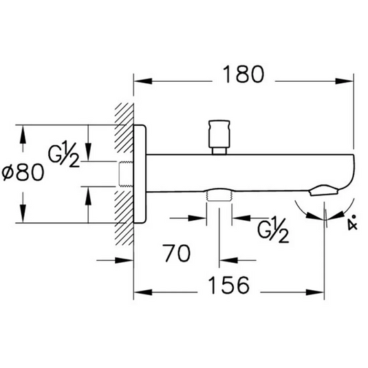 VitrA Root Round Wall Mounted Monohole Bath/Shower Mixer - Soft Copper - A4312629EXP - Envy Bathrooms Ltd