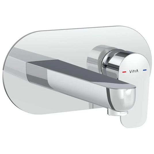 VitrA Flow Soft Wall Mounted Basin Mixer - Chrome - A43175EXP - Envy Bathrooms Ltd