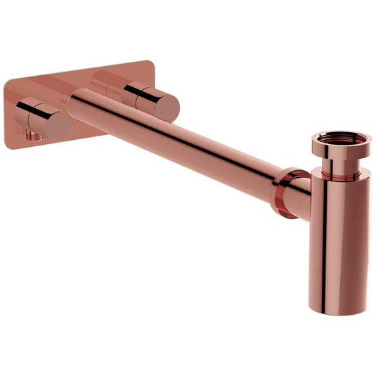 VitrA Bottle Trap for Basins With Isolation Taps (Symmetric) - Soft Copper - A4515929 - Envy Bathrooms Ltd