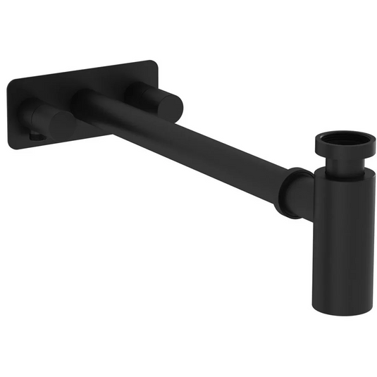 VitrA Bottle Trap for Basins With Isolation Taps (Symmetric) - Matt Black - A4515936WTC - Envy Bathrooms Ltd