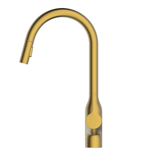 Clearwater Amelio Pull Out Sensor Kitchen Sink Mixer Tap - Brushed Brass - AML10BB