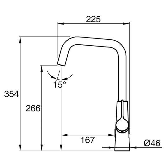 Clearwater Azia Sensor Monobloc Kitchen Sink Mixer Tap - Brushed Brass - AZL10BB