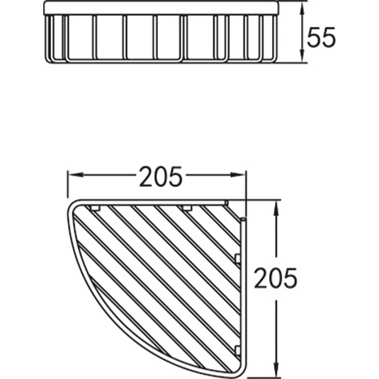 Flova Coco 205mm Corner Rack – Brushed Bronze - BRO-RA8936