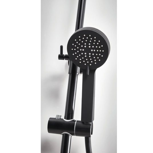 Scudo Mono Middleton Shower PLUS Adjustable round rigid riser shower - Black - BLACK010ORB