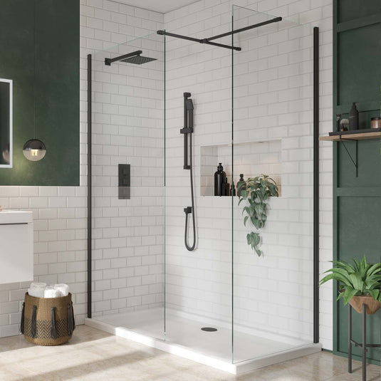 Scudo Mono Square Shower Wall Arm - Black - BLACK005ORBL