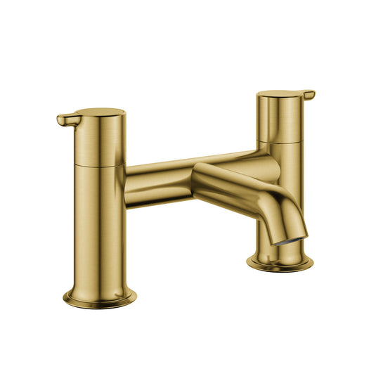 Flova Moonlight 2-Hole Deck Mounted Bath Filler Tap – Brushed Brass - BRB-MLBF