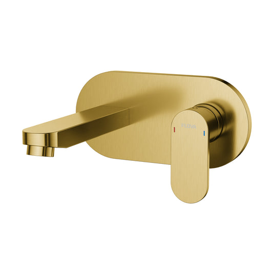Flova Smart 2-Hole Concealed Basin Mixer Tap Finishing Set – Brushed Brass - BRB-SM2HBAS-TRIM