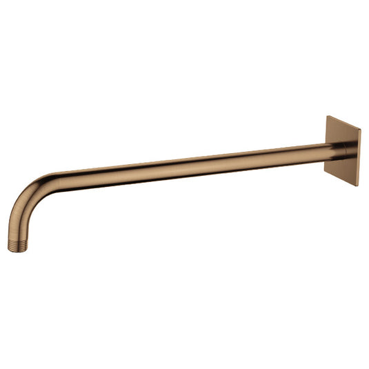 Flova Wall Mounted 400mm Shower Arm – Square Plate – Brushed Bronze - BRO-KILVSA-SQ