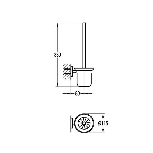 Flova Coco Toilet Brush And Holder – Brushed Gold - BG-CO8906-21