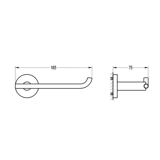 Flova Coco Toilet Roll Bar – Brushed Bronze - BRO-CO8907-1