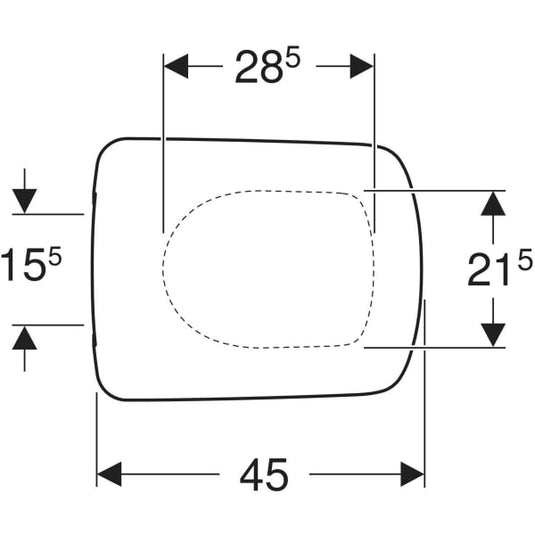 Geberit Selnova Square Standard Toilet Seat & Cover | 500.332.01.1
