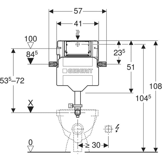 Geberit Sigma Concealed Cistern 12cm Dual Flush 6/3 Litres | 109.309.00.5