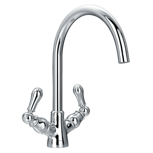 Flova Traditional Two Handle Swivel Spout Kitchen Mixer - ELLEVKITCH