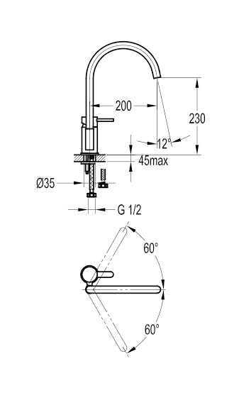 Flova Essence Swivel Spout Single Lever Kitchen Mixer - ESKITCH