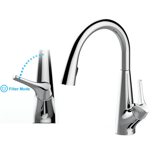 Clearwater Rosetta Filtered Water Kitchen Sink Mixer Tap - Brushed Brass - ROL10BB