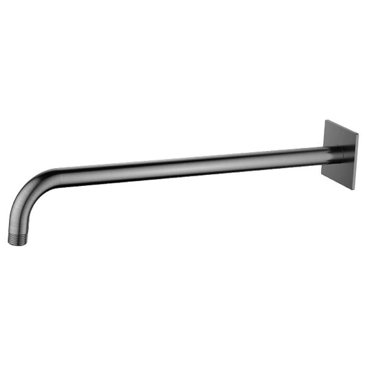 Flova Wall Mounted 400mm Shower Arm – Square Plate – Gun Metal - GM-KILVSA-SQ