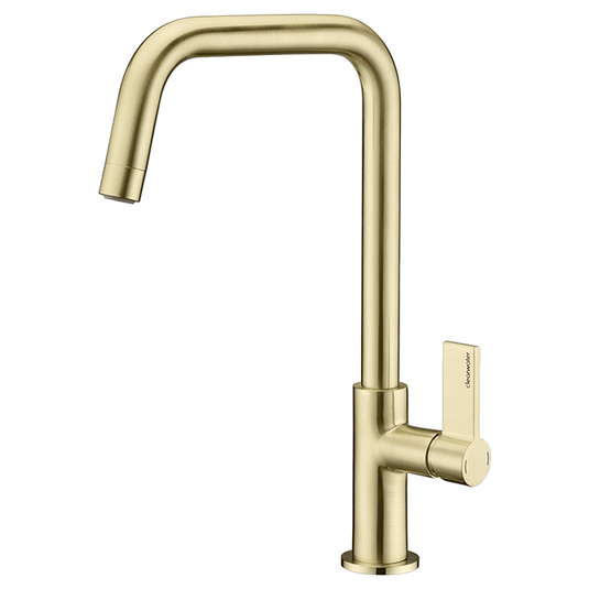 Clearwater Jovian U Single Lever Monobloc Kitchen Sink Mixer Tap - Brushed Brass - JO3BB