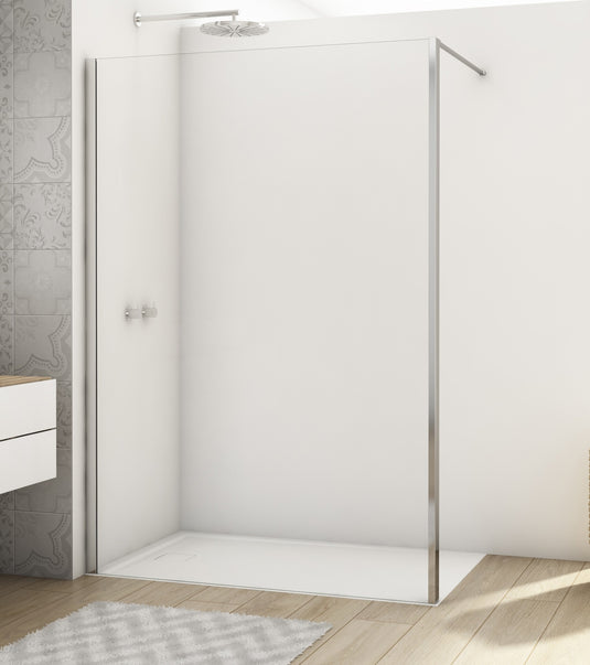 Kudos Divera 1000mm Wetroom / Side  Panel - Chrome (incl. wall profile) - K22F11005007-0001