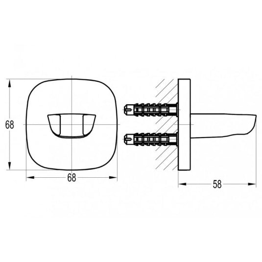 Flova Oval Handset Holder - KI8879A
