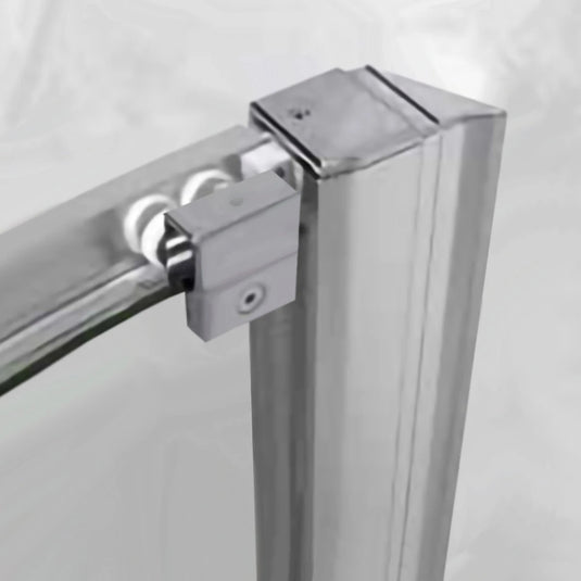 Kudos Original Curved Side Access Sliding Shower Door Silver 1000x1000mm
