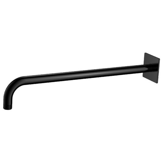 Flova Wall Mounted 400mm Shower Arm – Square Plate – Matt Black - MB-KILVSA-SQ
