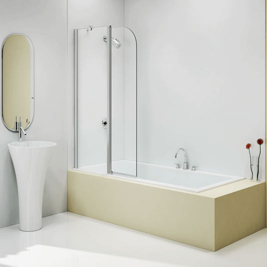 Merlyn Ionic 900 x 1500mm 2 Panel Hinged Bath Screen - MB3C