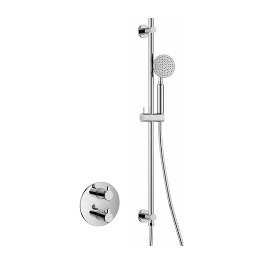 Flova Moonlight Round Shower Pack With Slide Rail – Diamond Chrome - ML1PK1-RO