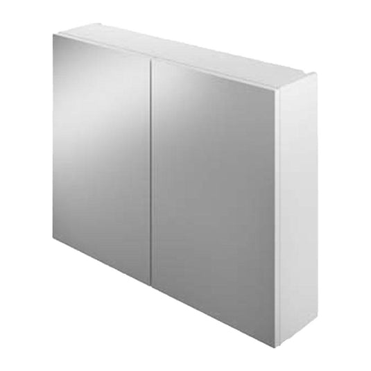 The White Space Scene 2 Doors Mirror Cabinet - 600mm Wide - Gloss White - Envy Bathrooms Ltd