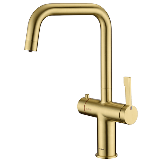 Clearwater Magus 3 3 in 1 U Spout Boiling Hot Water Kitchen Mixer Tap - Brushed Brass - MAE3KBB