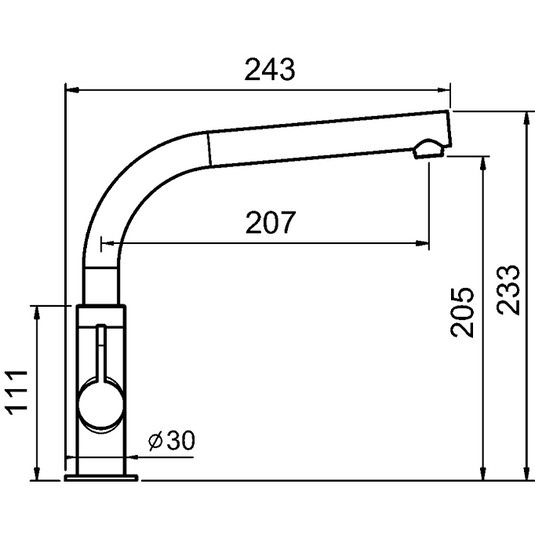 Clearwater Miram Twin Lever Onyx Black Monobloc Kitchen Sink Mixer Tap - Brushed Nickel - MIR2BNON