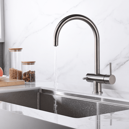 Clearwater Aquarius Filtered Water Kitchen Sink Mixer Tap - Polished Stainless Steel - AQ2SS