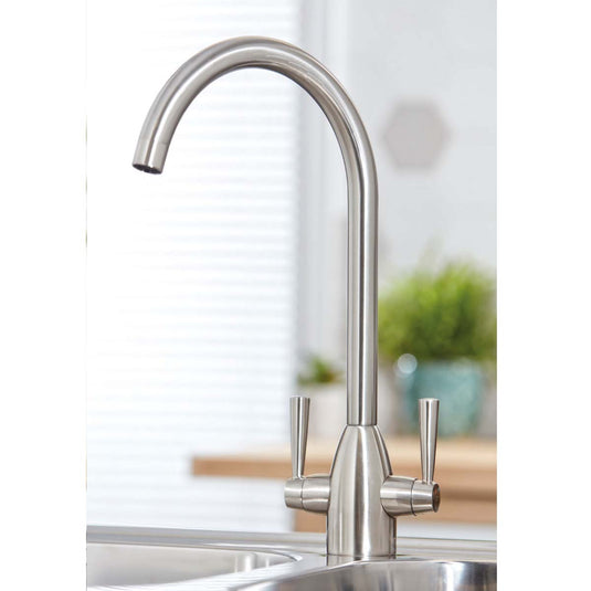 Scudo Marlo Hole Kitchen Tap 1TH - Brushed Nickel - NICK14L