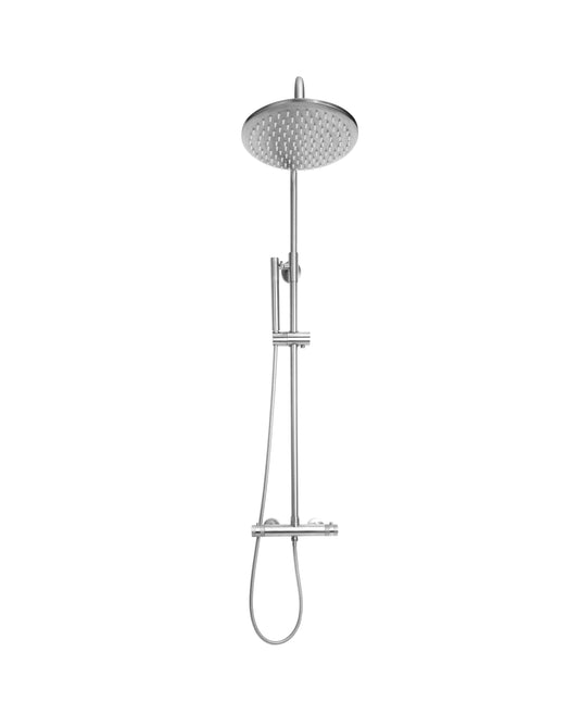 Scudo Core Round Rigid Riser Shower Chrome - Chrome - NU-019