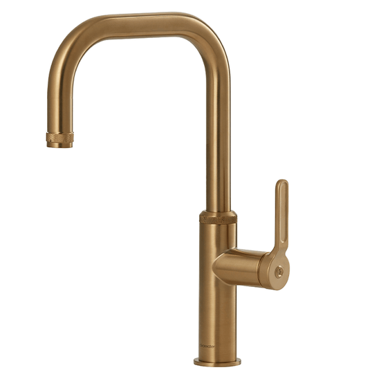 Clearwater Pioneer U Single Lever Monobloc Kitchen Sink Mixer Tap - Brushed Brass - PIL20BB