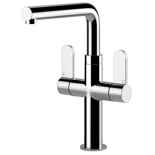 Clearwater Pulsar Twin Lever Monobloc Kitchen Sink Mixer Tap - Chrome - PU2CP