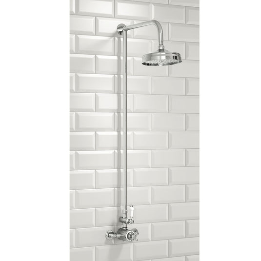 Scudo Thermostatic Exposed Valve w/ Fixed Head - Chrome - SHOWER005