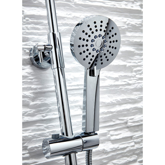 Scudo Serena Round Rigid Riser Shower Set - Chrome - SK600