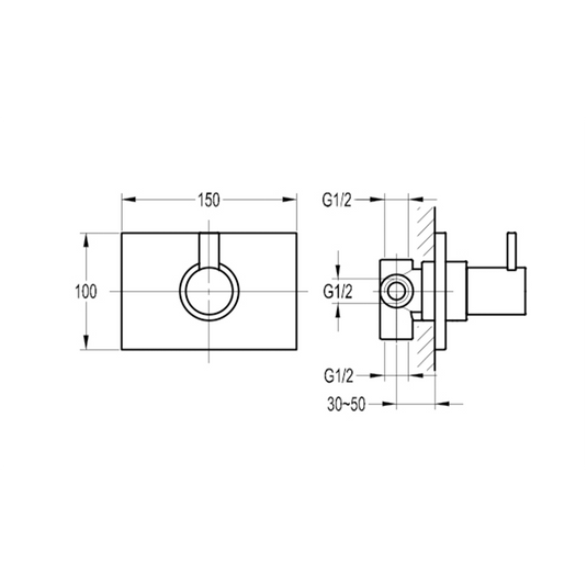Flova STR8 3-Way Diverter Valve Only - ST4WDIV
