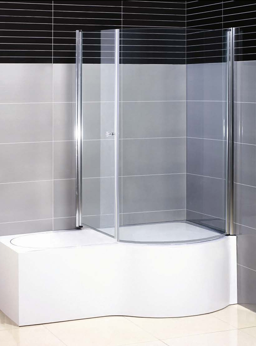 Eastbrook Prado Type 1-2 1950x800mm 6mm Bath Screen RH Silver | 69.2001R