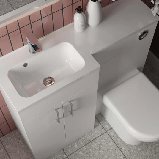 Tavistock Nexus 1200mm Right Hand L-Shape Basin  - White - DC12035