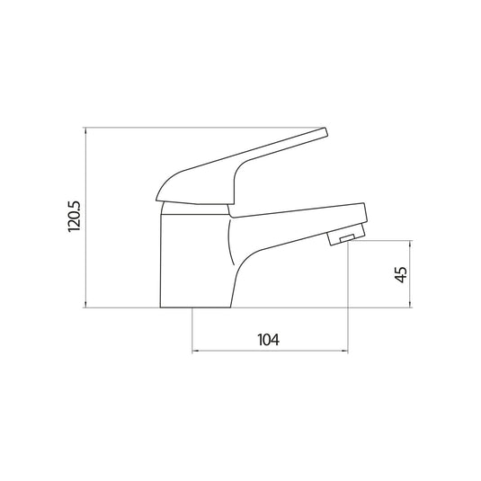 Scudo Tidy 2 Tap Hole Deck Mounted Bath Filler Tap - Chrome - TAP062L