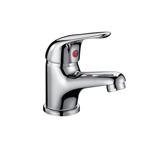 Scudo Mono Deck Mounted 1 Handle Basin Mixer Tap Inc. Waste - Chrome - TAP064