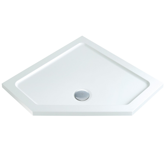 Lakes 900mm Pentagon Shower Tray - White - TP99-ENG