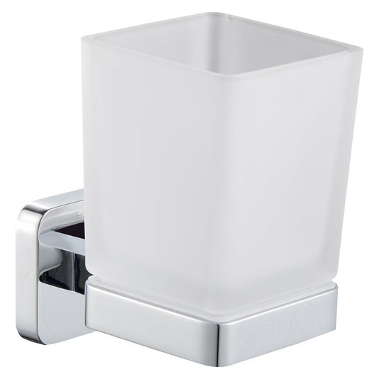 Trisen Chrome Tumbler Holder With Glass Tumbler - Envy Bathrooms Ltd