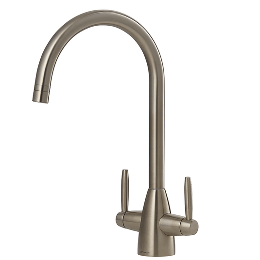 Clearwater Tutti Dual Lever Twist & Spray Monobloc Kitchen Sink Mixer Tap - Brushed Nickel - TU81073BS